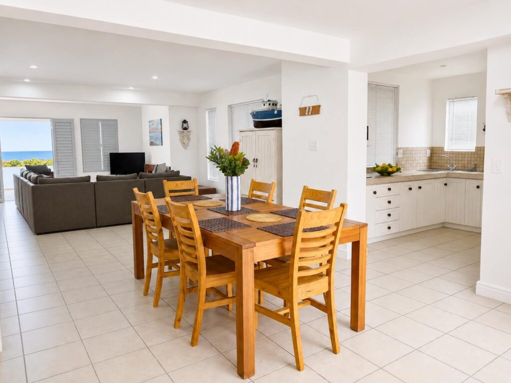 Dwarskersbos Accommodation - Noordewind - Beachfront Holiday Accommodation - Living Area