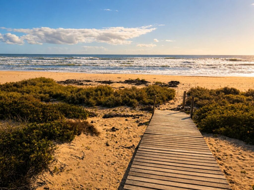 Dwarkersbos Accommodation - Boardwalk to the beach in Dwarskersbos