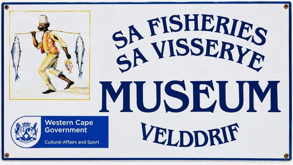 Dwarkersbos Accommodation - SA Fisheries - Name board in Velddrif